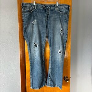 Silver Jeans Women's Boyfriend Distressed Denim